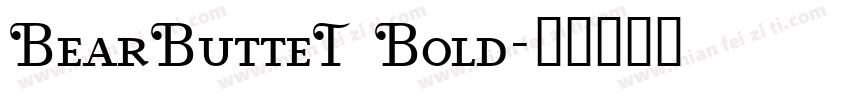 BearButteT Bold字体转换